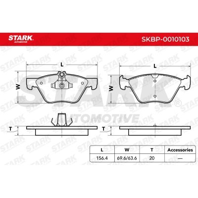 Klocki hamulcowe Stark SKBP-0010103 SKBP-0010103 - foto 3
