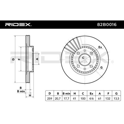 Tarcza hamulcowa RIDEX 82B0016 82B0016 - foto 5