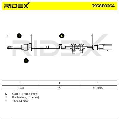 Czujnik temperatury spalin RIDEX 3938E0264 3938E0264 - foto 7