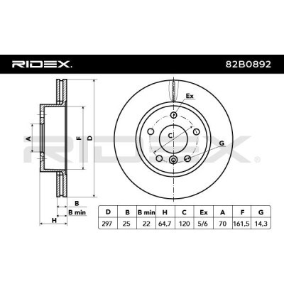 Tarcza hamulcowa RIDEX 82B0892 82B0892 - foto 3