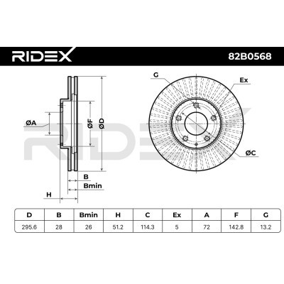 Tarcza hamulcowa RIDEX 82B0568 82B0568 - foto 7