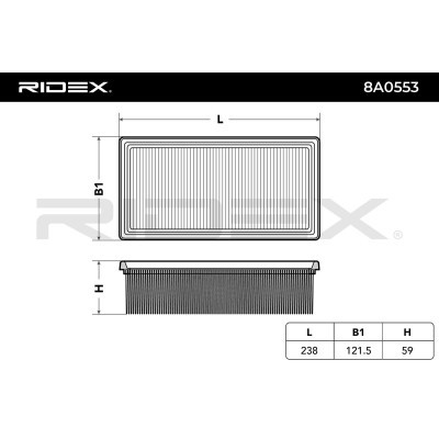 Filtr Powietrza RIDEX 8A0553 8A0553 - foto 4