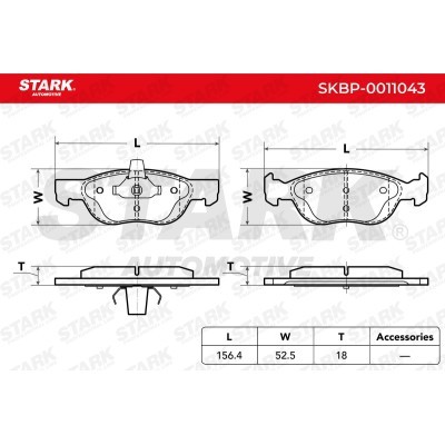 Klocki hamulcowe Stark SKBP-0011043 SKBP-0011043 - foto 3