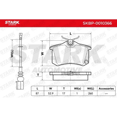 Klocki hamulcowe Stark SKBP-0010366 SKBP-0010366 - foto 3