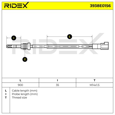 Czujnik temperatury spalin RIDEX 3938E0156 3938E0156 - foto 6