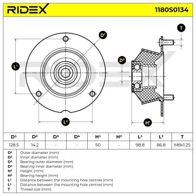 Mocowanie Amortyzatora RIDEX 1180S0134 1180S0134 - foto 5