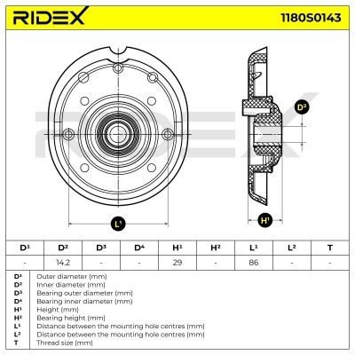 Mocowanie Amortyzatora RIDEX 1180S0143 1180S0143 - foto 4