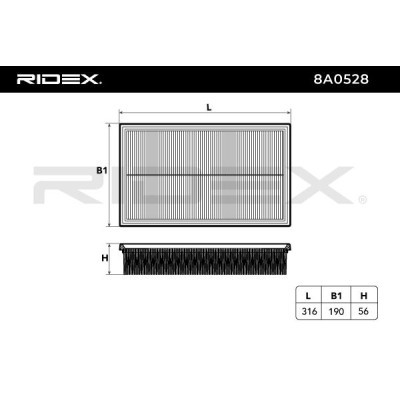 Filtr Powietrza RIDEX 8A0528 8A0528 - foto 6