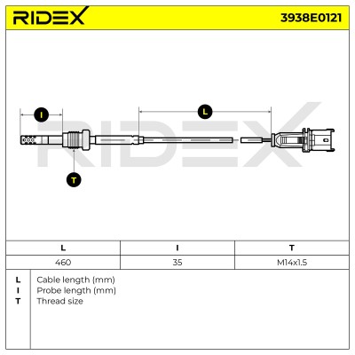 Czujnik temperatury spalin RIDEX 3938E0121 3938E0121 - foto 6