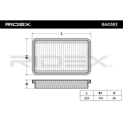 Filtr Powietrza RIDEX 8A0383 8A0383 - foto 6