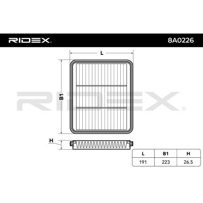 Filtr Powietrza RIDEX 8A0226 8A0226 - foto 6