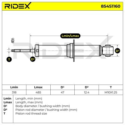 Amortyzator RIDEX 854S1160 854S1160 - foto 6