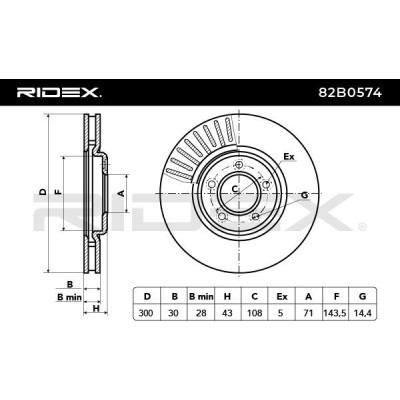 Tarcza hamulcowa RIDEX 82B0574 82B0574 - foto 3