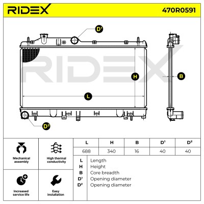 Chłodnica RIDEX 470R0591 470R0591 - foto 6