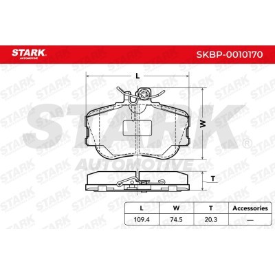 Klocki hamulcowe Stark SKBP-0010170 SKBP-0010170 - foto 3