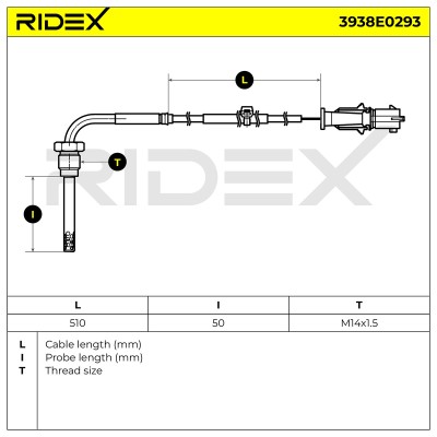 Czujnik temperatury spalin RIDEX 3938E0293 3938E0293 - foto 6