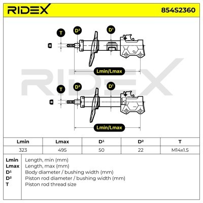 Amortyzator RIDEX 854S2360 854S2360 - foto 6