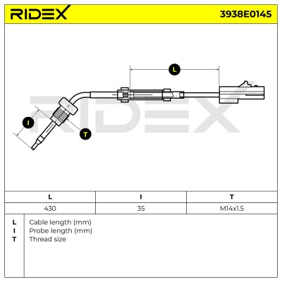 Czujnik temperatury spalin RIDEX 3938E0145 3938E0145 - foto 6