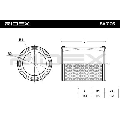 Filtr Powietrza RIDEX 8A0106 8A0106 - foto 3