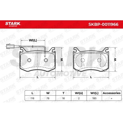 Klocki hamulcowe Stark SKBP-0011966 SKBP-0011966 - foto 5