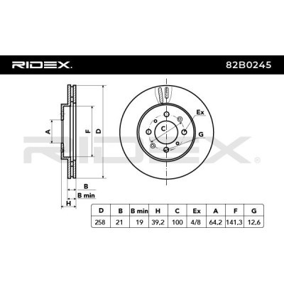 Tarcza hamulcowa RIDEX 82B0245 82B0245 - foto 3