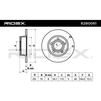 Tarcza hamulcowa RIDEX 82B0061 82B0061 - foto 5