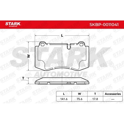 Klocki hamulcowe Stark SKBP-0011041 SKBP-0011041 - foto 3