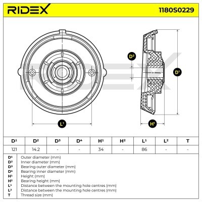 Mocowanie Amortyzatora RIDEX 1180S0229 1180S0229 - foto 5