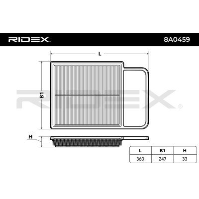 Filtr Powietrza RIDEX 8A0459 8A0459 - foto 5