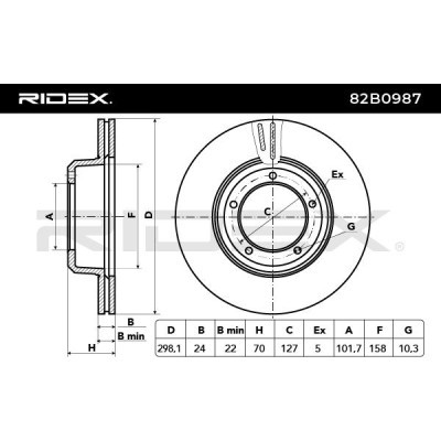 Tarcza hamulcowa RIDEX 82B0987 82B0987 - foto 3