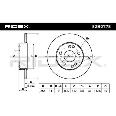 Tarcza hamulcowa RIDEX 82B0778 82B0778 - foto 5