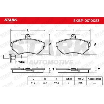 Klocki hamulcowe Stark SKBP-0010083 SKBP-0010083 - foto 4