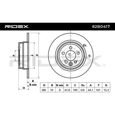 Tarcza hamulcowa RIDEX 82B0417 82B0417 - foto 3