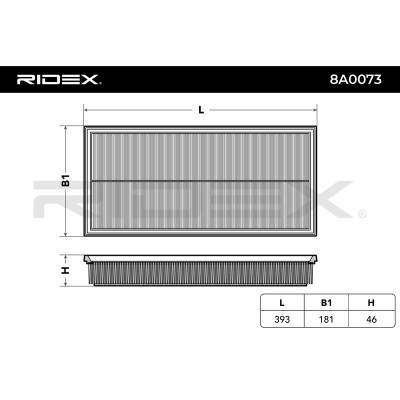 Filtr Powietrza RIDEX 8A0073 8A0073 - foto 3