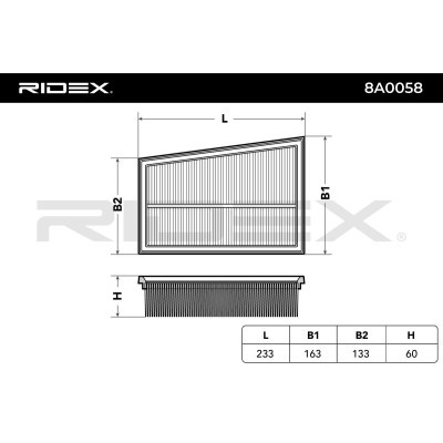 Filtr Powietrza RIDEX 8A0058 8A0058 - foto 3