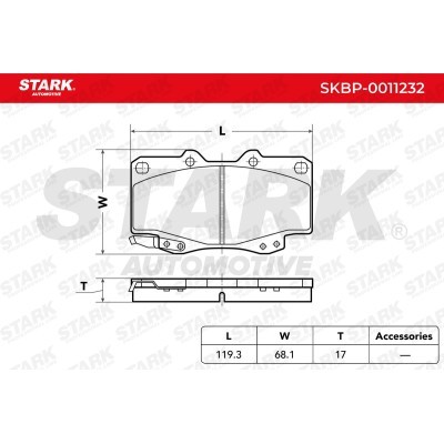 Klocki hamulcowe Stark SKBP-0011232 SKBP-0011232 - foto 3