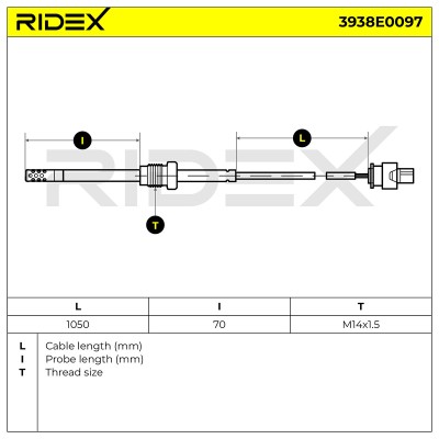 Czujnik temperatury spalin RIDEX 3938E0097 3938E0097 - foto 6