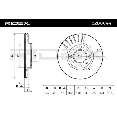 Tarcza hamulcowa RIDEX 82B0044 82B0044 - foto 4
