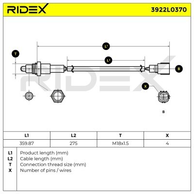 Sonda Lambda RIDEX 3922L0370 3922L0370 - foto 6