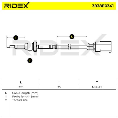 Czujnik temperatury spalin RIDEX 3938E0341 3938E0341 - foto 6