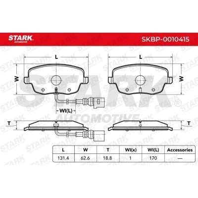 Klocki hamulcowe Stark SKBP-0010415 SKBP-0010415 - foto 3