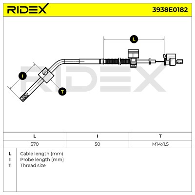Czujnik temperatury spalin RIDEX 3938E0182 3938E0182 - foto 6