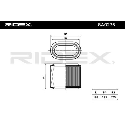 Filtr Powietrza RIDEX 8A0235 8A0235 - foto 10