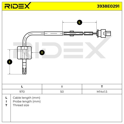 Czujnik temperatury spalin RIDEX 3938E0291 3938E0291 - foto 6