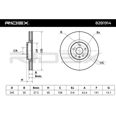 Tarcza hamulcowa RIDEX 82B1914 82B1914 - foto 11