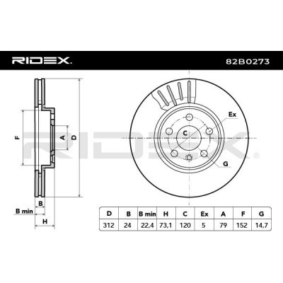 Tarcza hamulcowa RIDEX 82B0273 82B0273 - foto 7