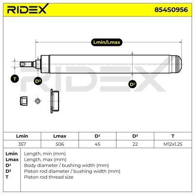 Amortyzator RIDEX 854S0956 854S0956 - foto 8