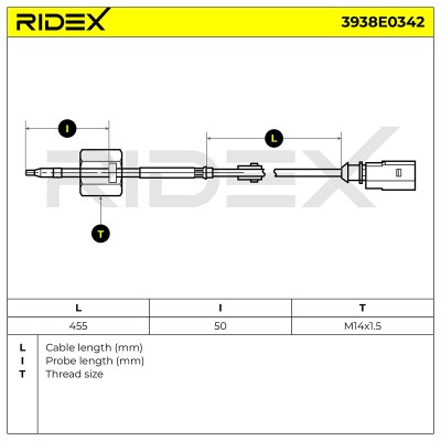 Czujnik temperatury spalin RIDEX 3938E0342 3938E0342 - foto 6