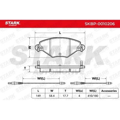 Klocki hamulcowe Stark SKBP-0010206 SKBP-0010206 - foto 3
