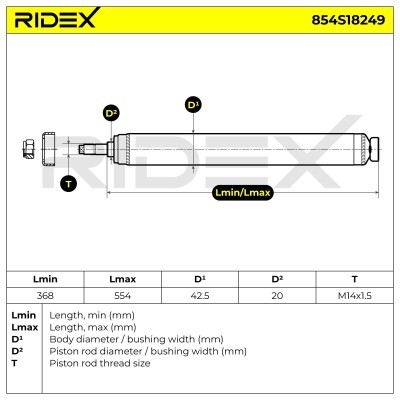 Amortyzator RIDEX 854S18249 854S18249 - foto 8